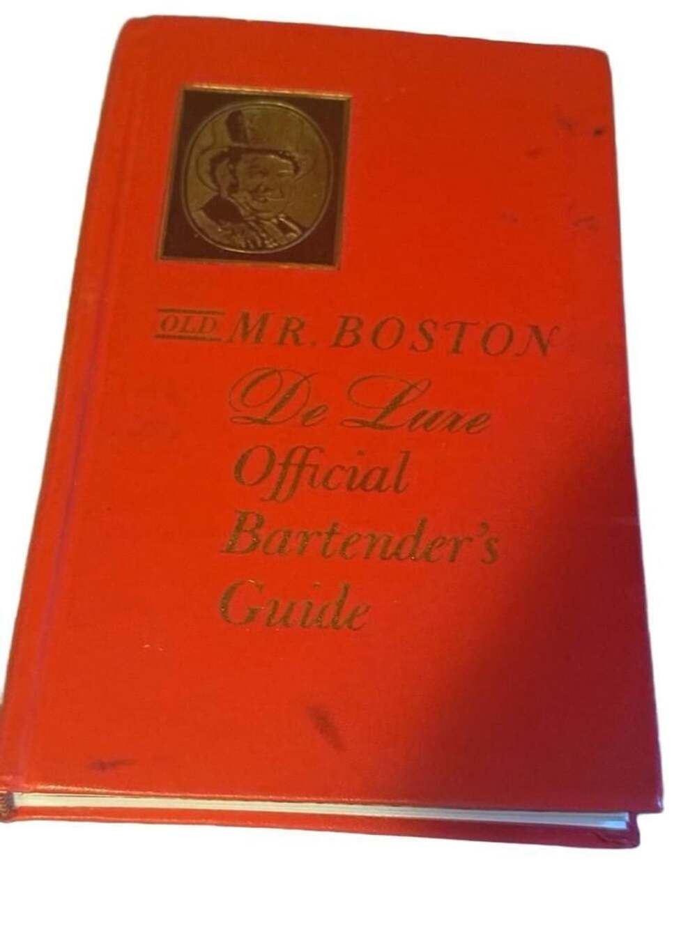 Old Mr. Boston De Luxe Official Bartender's Guide Red Hardcover